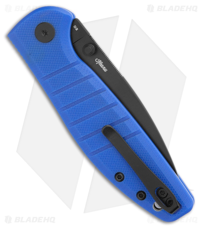 Bestechman Goodboy Jr. Button Lock Knife Blue G-10 (3" Black) BHQ Exclusive