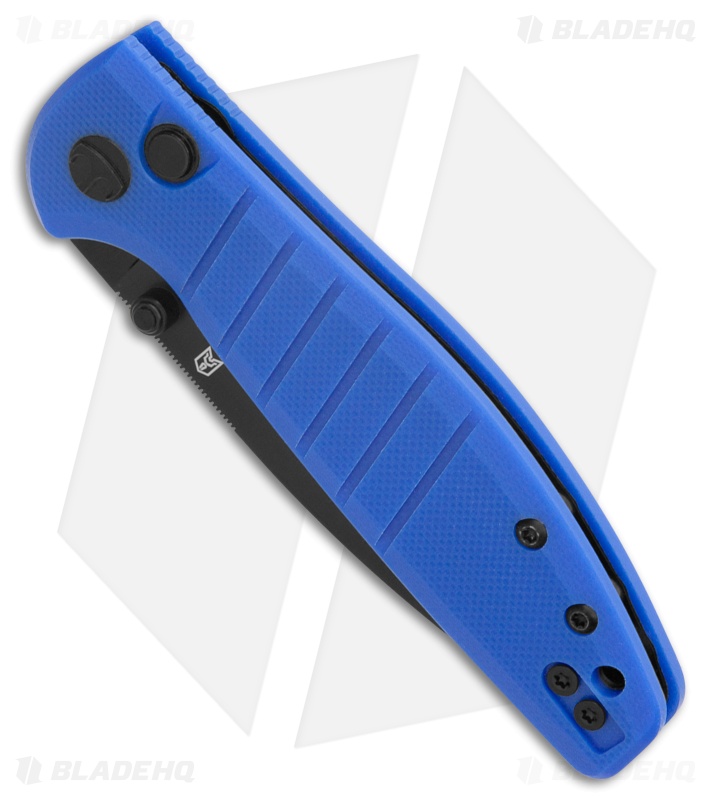 Bestechman Goodboy Jr. Button Lock Knife Blue G-10 (3" Black) BHQ Exclusive
