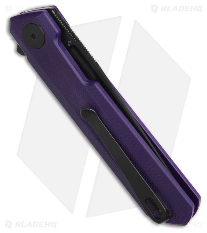 Bestechman Mini Dundee Double Detent Knife Purple G-10 (2.9" Black)