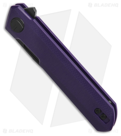 Bestechman Mini Dundee Double Detent Knife Purple G-10 (2.9" Black)