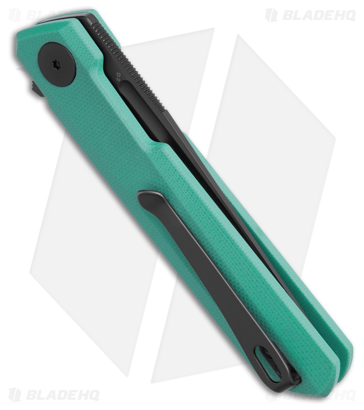 Bestechman Mini Dundee Double Detent Knife Light Blue G-10 (2.9" Gray)