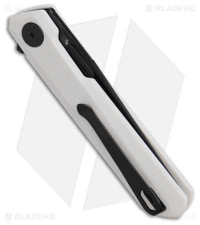 Bestechman Mini Dundee Double Detent Knife White G-10 (2.9" Black)