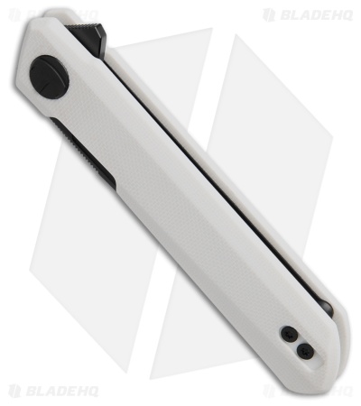 Bestechman Mini Dundee Double Detent Knife White G-10 (2.9" Black)