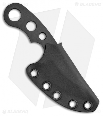 Black Widow Knifeworks Spiderling Fixed Blade Neck Knife Drop Point (2" Black)