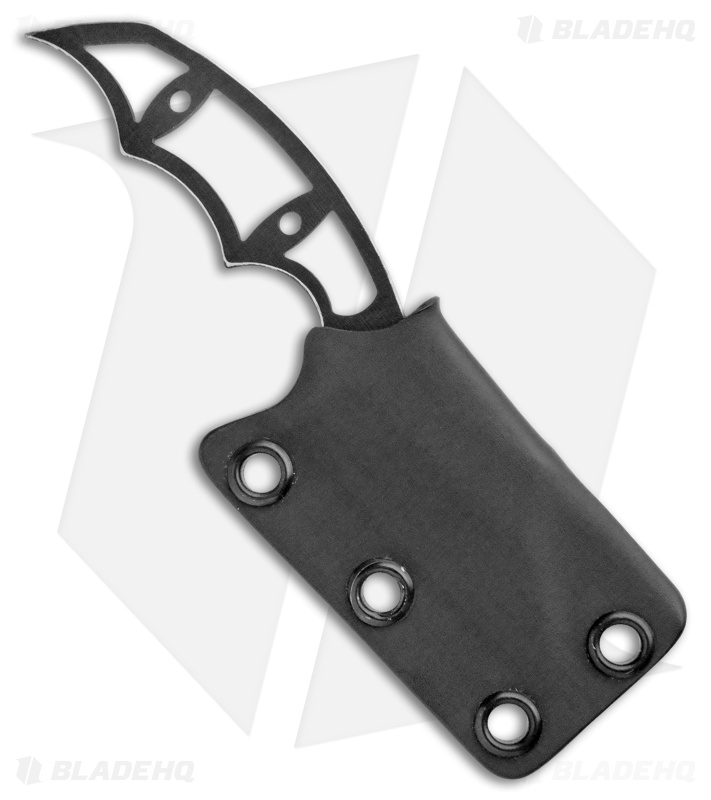 Black Widow Knifeworks Spiderling Fixed Blade Neck Knife Wharncliffe (Black)