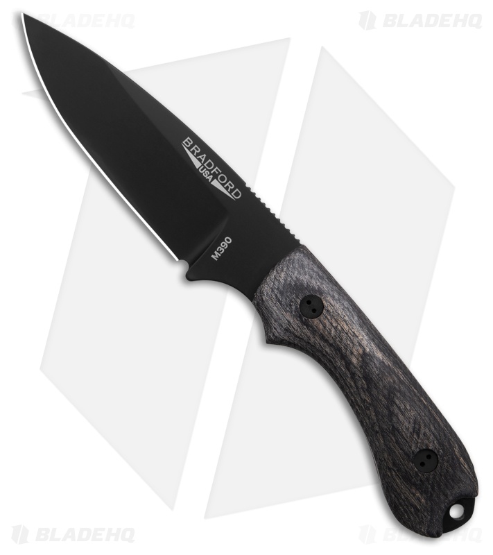 Bradford Knives Guardian 3.2 Fixed Blade Knife Liberty Wood Charcoal(3.5" Black)