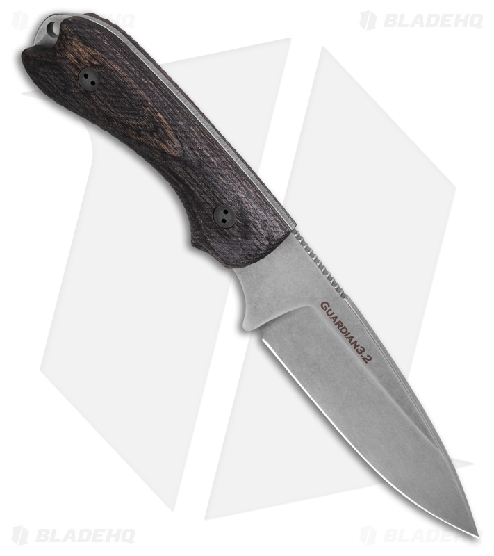 Bradford Knives Guardian 3.2 Fixed Blade Knife Liberty Wood Charcoal (3.5" SW)