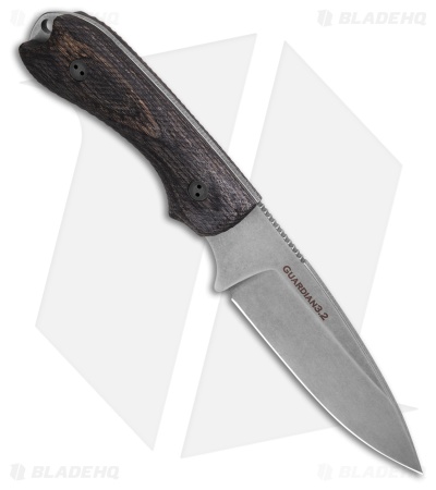 Bradford Knives Guardian 3.2 Fixed Blade Knife Liberty Wood Charcoal (3.5" SW)