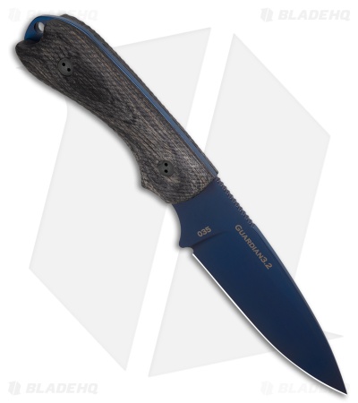 Bradford Knives Guardian3.2 Fixed Blade Knife Liberty (3.5" Blue PVD)