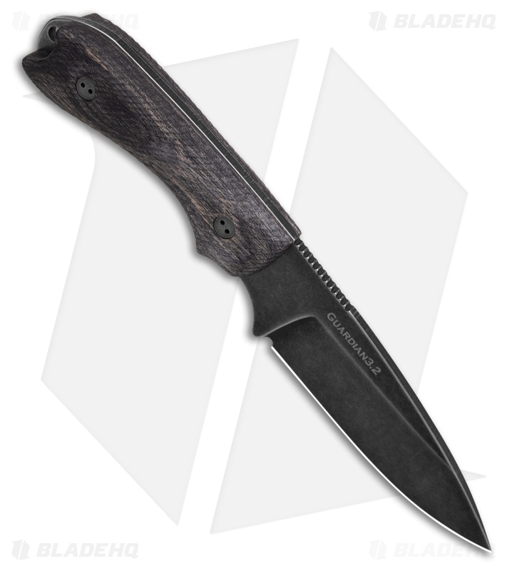 Bradford Knives Guardian3.2 Fixed Blade Knife Liberty Wood Charcoal(3.5" Nimbus)
