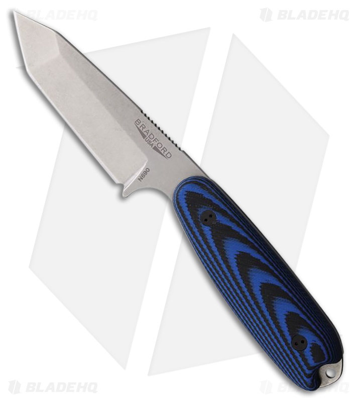 Bradford Knives Guardian3.5 Fixed Blade Black/Blue G10 (3.75