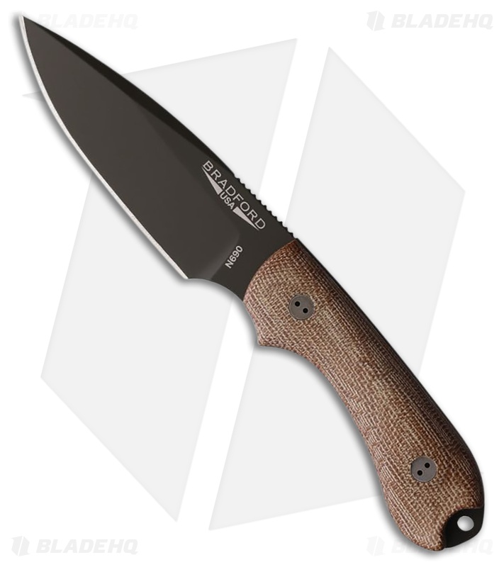 Bradford Knives Guardian 3 Fixed Blade Knife Natural Micarta (3.5