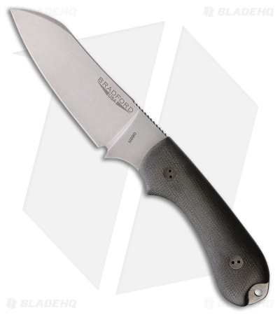 Bradford Knives Guardian3 Fixed Blade OD Green Micarta ( 3.50" Stonewash) 