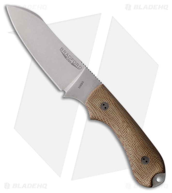Bradford Knives Guardian3 Fixed Blade Natural Micarta (3.50