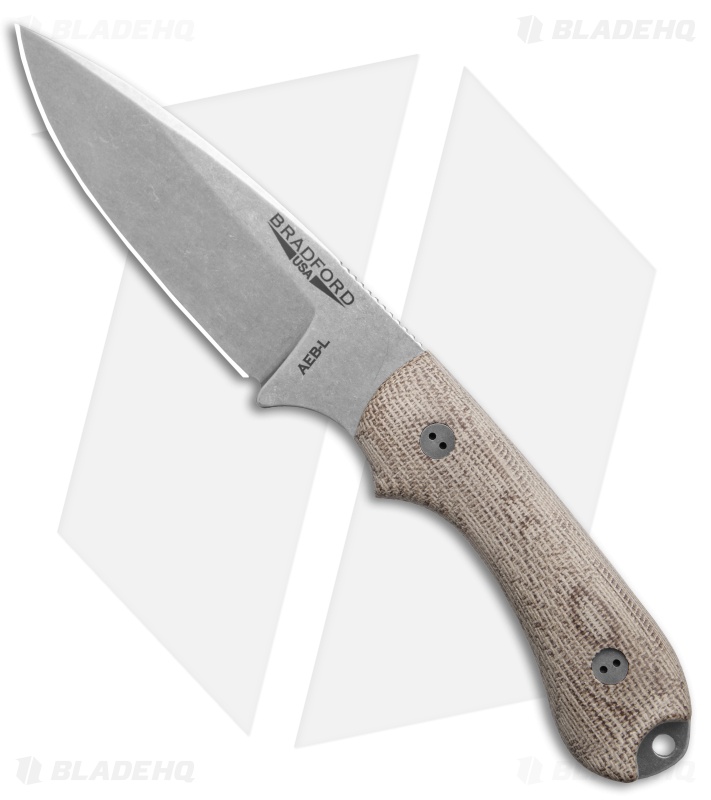 Bradford Knives Guardian 3.2 Fixed Blade Knife Natural Micarta (3.5" SW)
