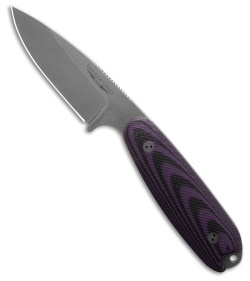 Bradford Knives Guardian 3.5 Fixed Blade 3D Microtextured Purple/BLK(3.75" SW)