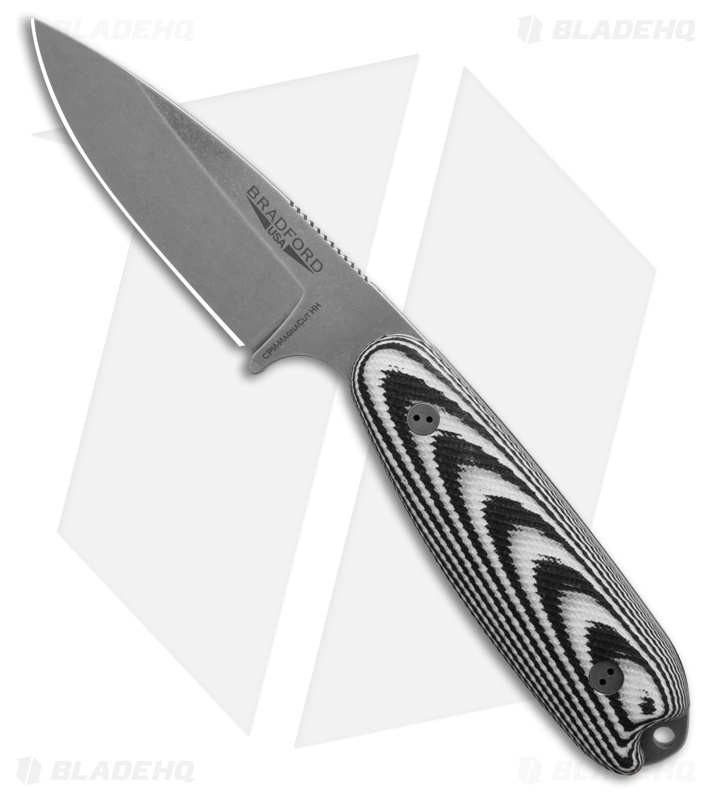 Bradford Knives Guardian 3.5 Fixed Blade 3D Microtextured White/BLK (3.75" SW)