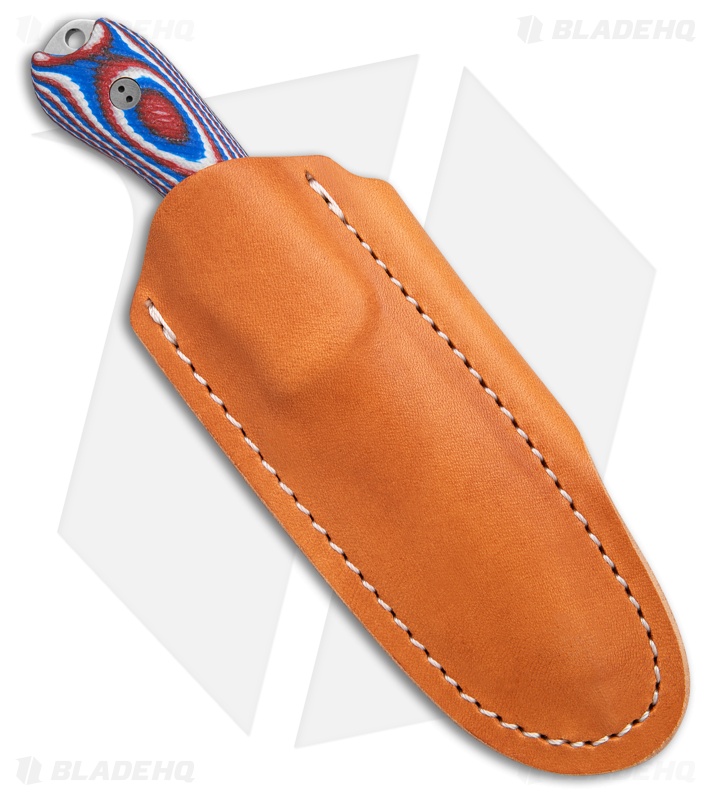 Bradford Knives Guardian3 Fixed Blade Red/White/Blue G-10 (3.5" Stonewash)
