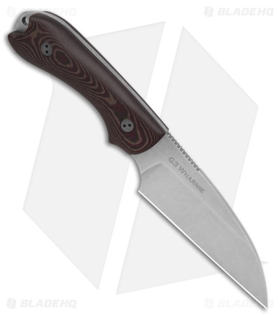 Bradford Knives Guardian3 Wharnie Knife 3D Chocolate/Brown Richlite (3.5" SW)