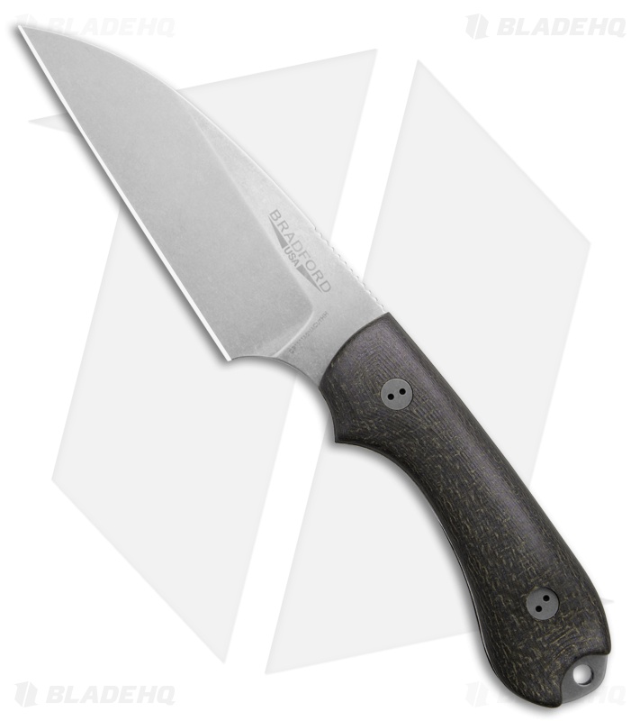 Bradford Knives Guardian3 Wharnie Knife 3D OD Green Micarta (3.5" SW)