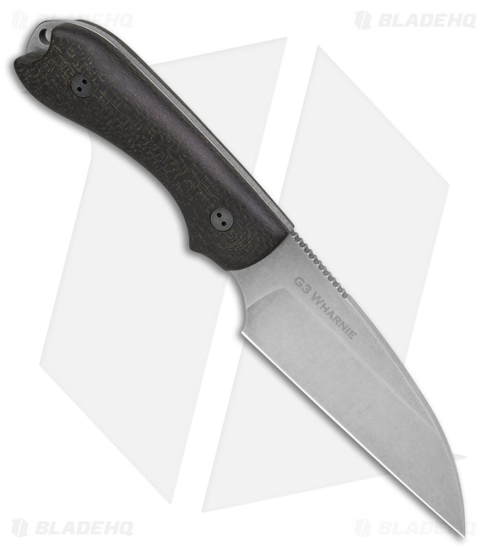 Bradford Knives Guardian3 Wharnie Knife 3D OD Green Micarta (3.5" SW)