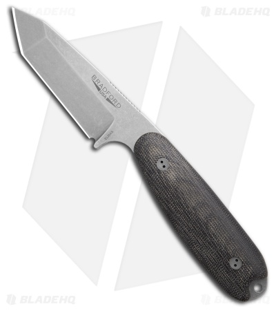 Bradford Knives Guardian3.5 Fixed Blade 3D Black Micarta (3.75" Stonewash)