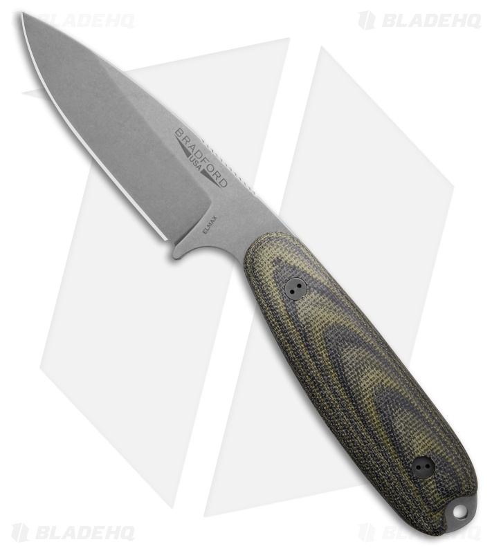 Bradford Guardian3.5 Fixed Blade Knife Green Camo Micarta SW