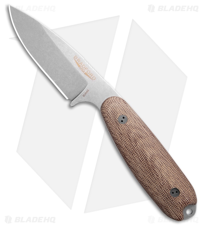 Bradford Guardian3.5 Fixed Blade Knife Brown Micarta SW