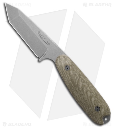 Bradford Knives Guardian3.5 Fixed Blade 3D OD Green Micarta (Stonewash)
