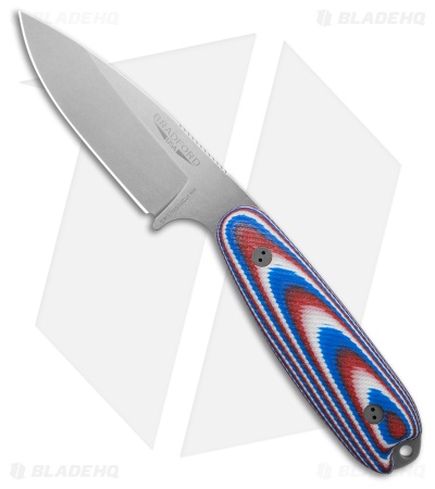 Bradford Knives Guardian3.5 Fixed Blade Knife Red/White/Blue G-10 (3.75" SW)