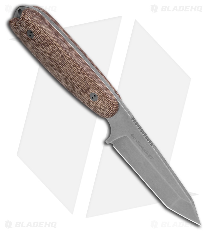 Bradford Knives Guardian3.5T Fixed Blade 3D Natural Micarta (3.75" Stonewash)