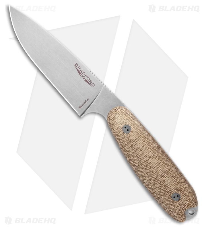 Bradford Knives Guardian3.5XL Fixed Blade Knife 3D Natural Micarta (4.5" SW)