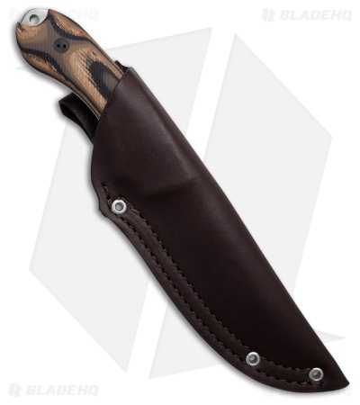 Bradford Guardian 4 MagnaCut Fixed Blade Knife Black G-10/Brown Wood (4.6" SW)