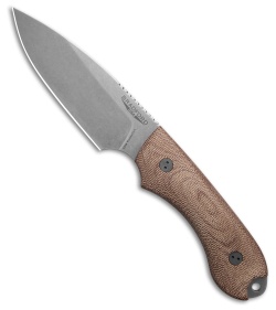 Bradford Guardian 4 MagnaCut Fixed Blade Knife Tan Micarta (4.6" Stonewash)