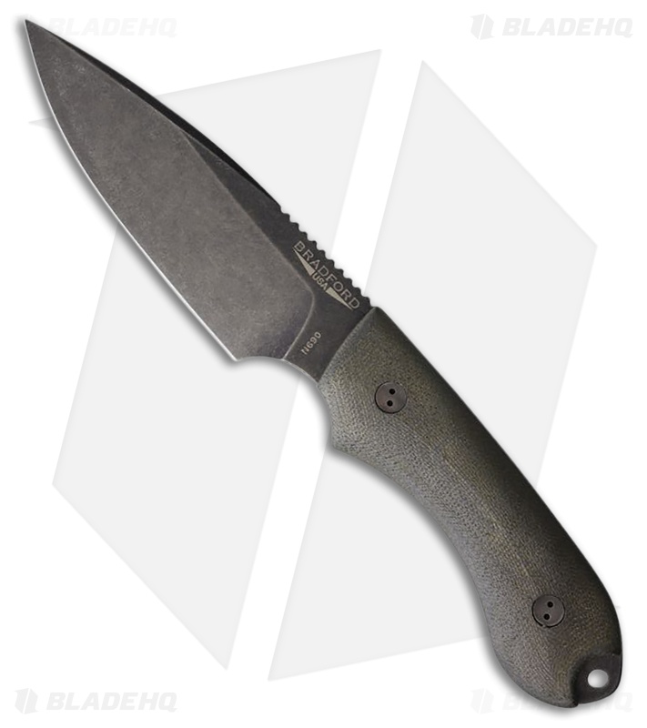 Bradford Knives Guardian4 Knife 3D OD Green Micarta (4.75" Nimbus)