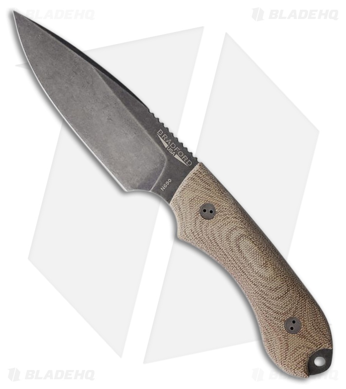 Bradford Knives Guardian4 Knife 3D Natural Micarta (4.75