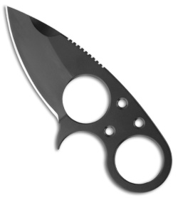 Brous Blades Silent Soldier V2 Neck Knife Drop Point Fixed (2.5" Black)