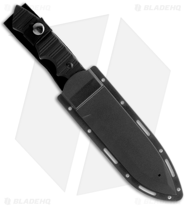 Brous Blades Coroner Knife Fixed Blade (6.25" Black Plain)