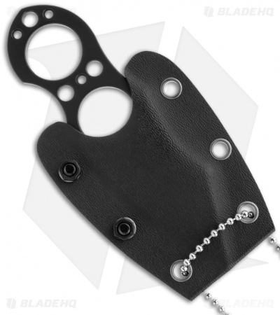 Brous Blades Silent Soldier Ranger Neck Knife Fixed Blade (Black)