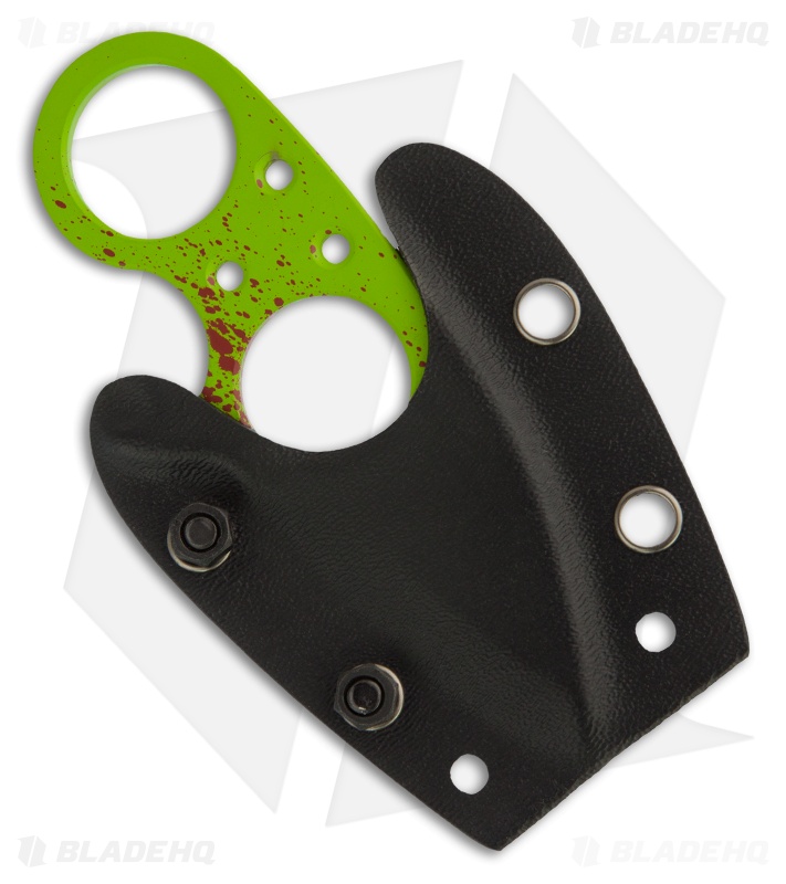 Brous Blades Silent Soldier V2 Zombie Green Neck Knife Fixed (2.5 Plain)