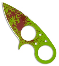 Brous Blades Silent Soldier V2 Zombie Green Neck Knife Fixed (2.5 Plain)