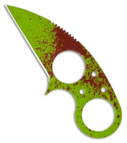 Brous Blades Silent Soldier V1 Zombie Green Neck Knife Fixed (2.5 Plain)