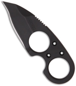 Brous Blades Silent Soldier Hawk SS Neck Knife Fixed Blade (Black)