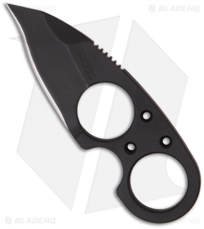 Brous Blades Silent Soldier Hawk SS Neck Knife Fixed Blade (Black)