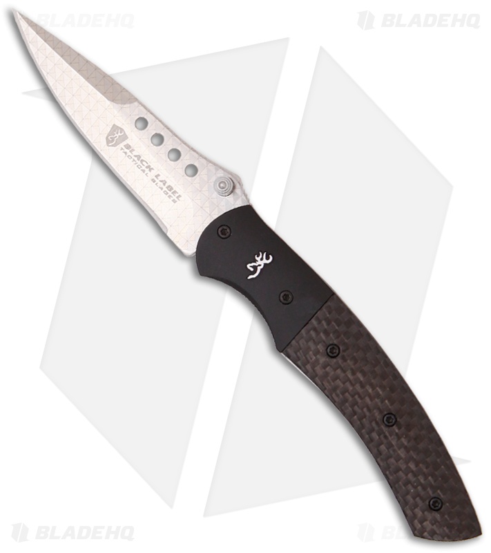Browning Black Label Sliver Liner Lock Knife Carbon Fiber (3" Satin) 131BL