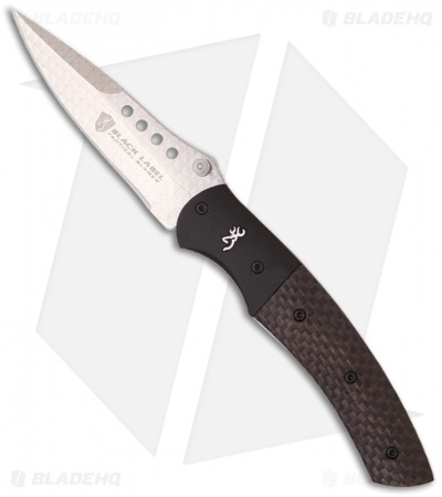 Browning Black Label Sliver Liner Lock Knife Carbon Fiber (3" Satin) 131BL