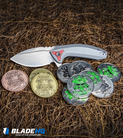 BRS E-Volve Apache Frame Lock Flipper Knife Gray Ti (2.78" Stonewash) 