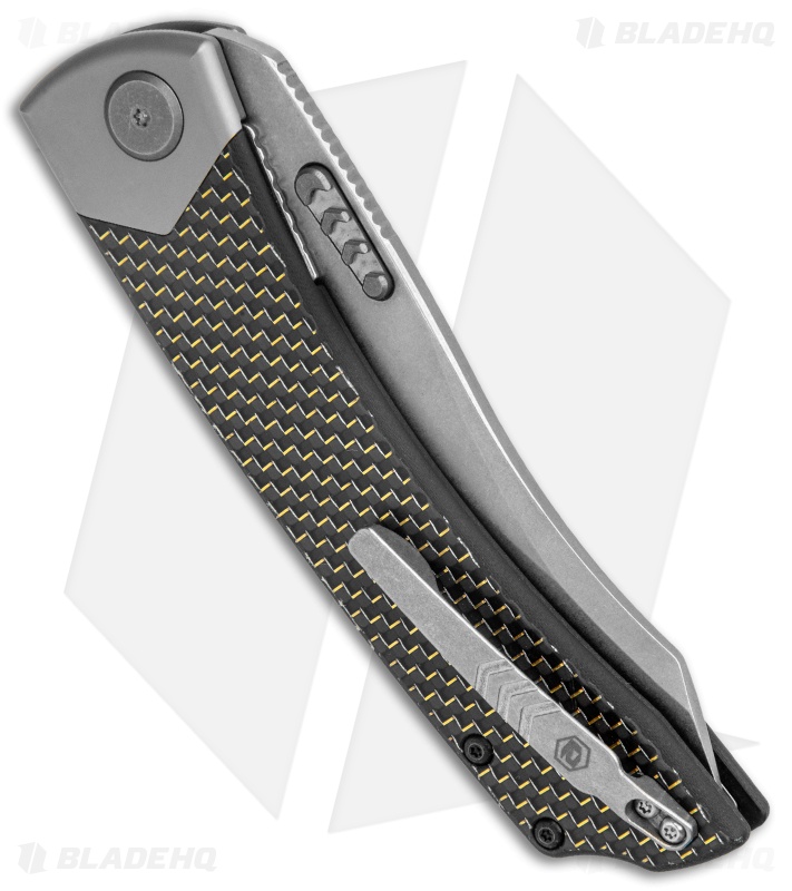 BRS E-Volve Khopesh-A3 Liner Lock Knife Gold Lightning Strike CF (4.1" SW) 