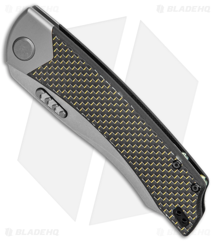 BRS E-Volve Khopesh-A3 Liner Lock Knife Gold Lightning Strike CF (4.1" SW) 