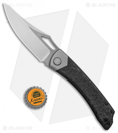 BRS E-Volve Khopesh-B2 Liner Lock Knife Shred Carbon Fiber (4.1" Stonewash) 